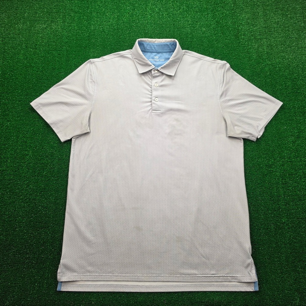 Southern‎ Tide Driver Polo Shirt Mens Large Gray Performance Stretch Skipjack